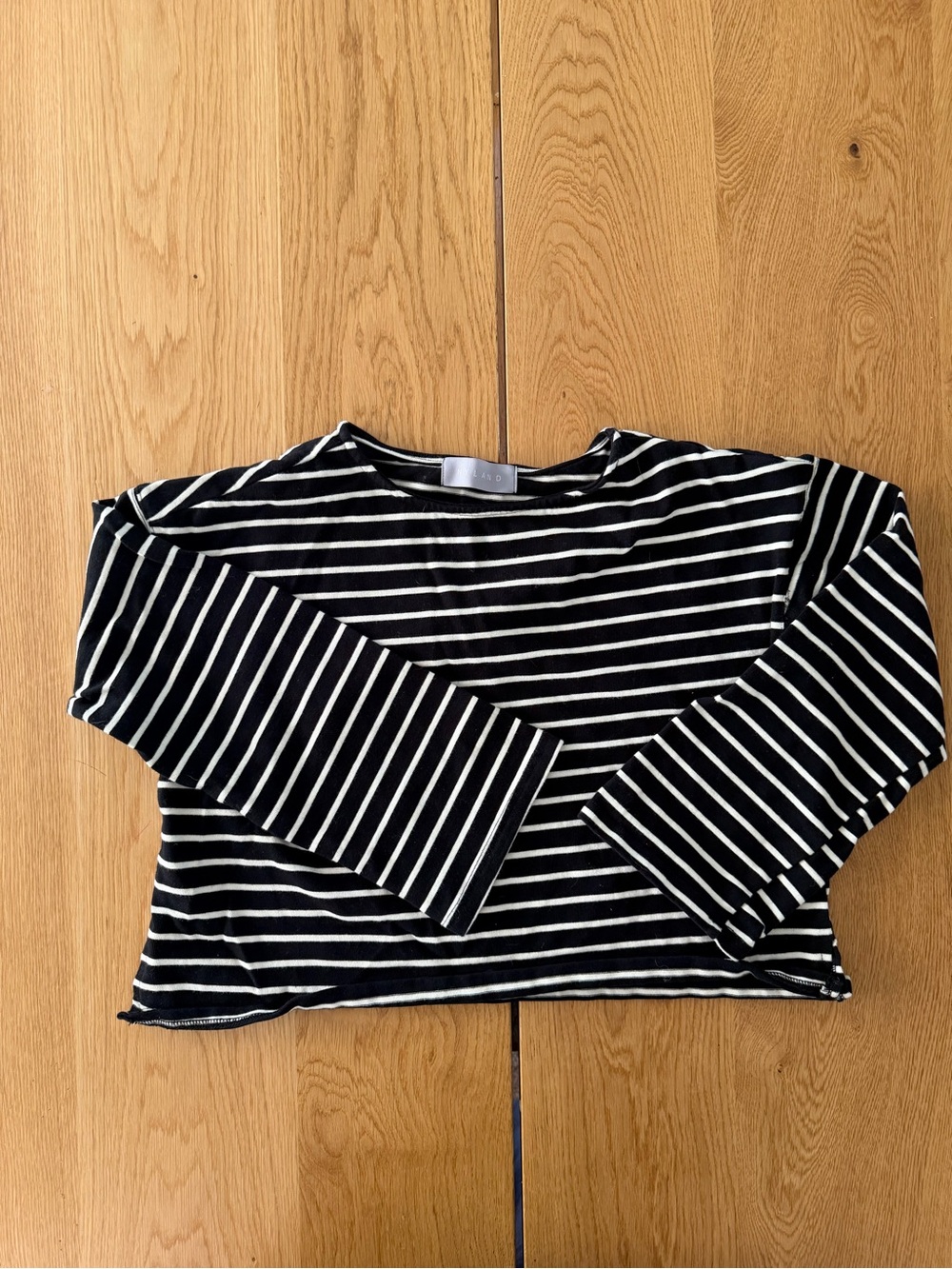 N.Y.L.A. Black & White Striped Long-Sleeve Top